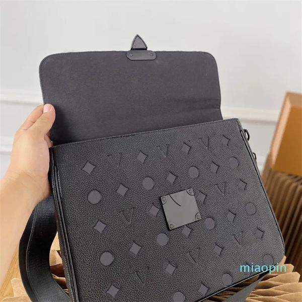 2023-Designer Laptop Bag Erkekler Evrak Çantası Kadın Çanta Mektubu Moda Deri Mesajcılar Bags Marka Lüks Çapraz Vücut Bag313D