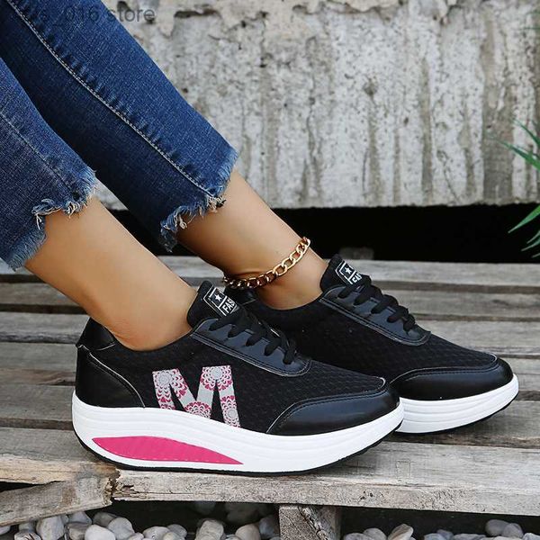 Scarpe eleganti Scarpe da ginnastica da donna Scarpe da corsa Maglia morbida Traspirante Luce morbida Sport Donna Scarpe da jogging da passeggio Donna Lace Up Zapatillas Mujer T230826