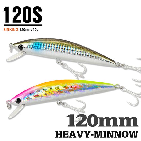 Esche esche TSURINOYA 120S Ocean Beach Fishing Hight Strength Affondamento Minnow DW37 120mm 40g Long Casting Jigging Lure Sea Hard 230825