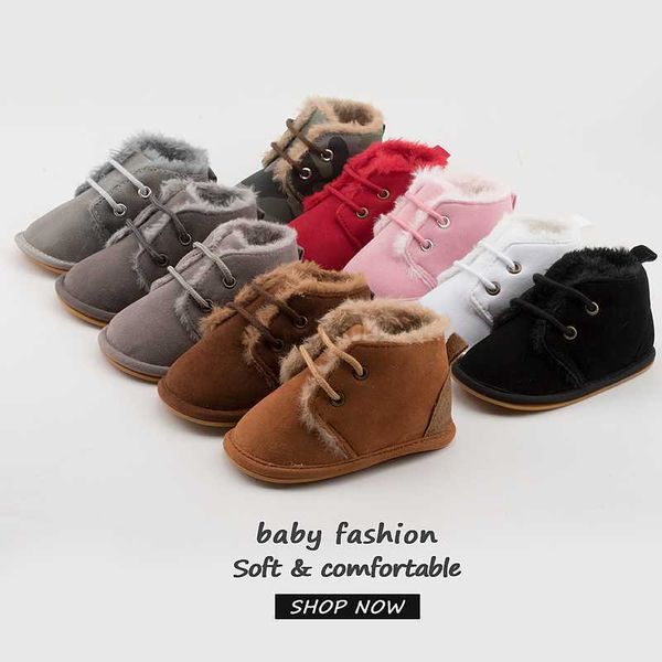 First Walkers New Snow Baby Booties Shoes Baby Boy Girl обувь для кроватки для кроватки зима теплые хлопковые анти-скольз