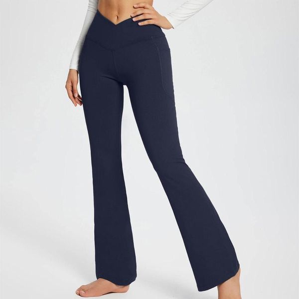 Leggings femininas largas perna mulheres flare yoga calças elásticas bell bottoms cintura alta dança fitness pilates calças 2023