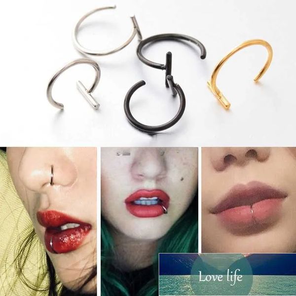 All-match 1 pezzo moda stile punk falso piercing al labbro anello al naso accessori per il corpo per donne sexy uomini
