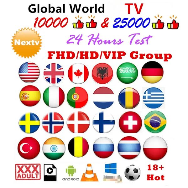 4K HD 1080p Bfast Android Andere Elektronik -Smart -TV -Teile für Europa Nordamerika USA Kanada Afrika Pakistan Indien Neue Live VOD EPG XXX 18 FREI TRISE