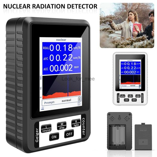 Детектор ядерного излучения Geiger Counter Musterable USB Зарядка высокая точность дозиметра Компактная личная дозировка устройства тревоги HKD230826