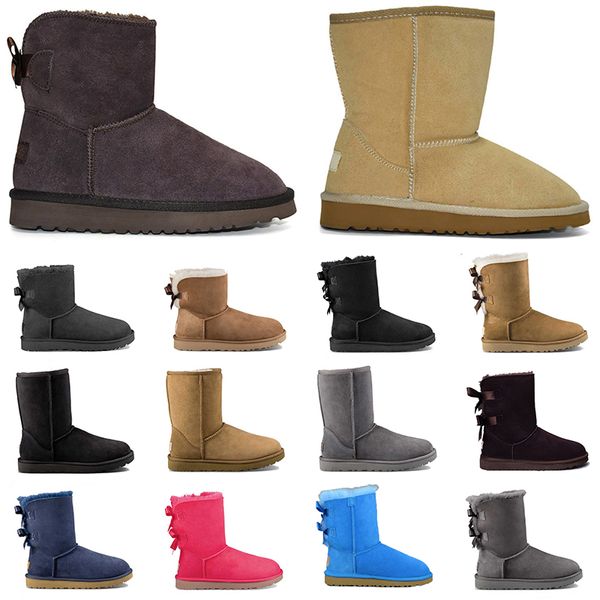 Designer austrália clássico quente mulheres inverno mini bota plataforma botas para couro real quente tornozelo pele botas luxuoso sapato 36-41