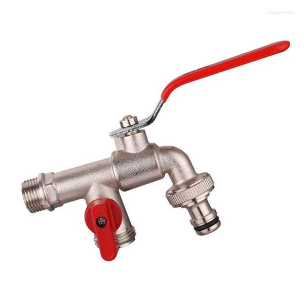 Rubinetti per lavandino del bagno Rubinetto dell'acqua per VALVOLA Doppio deviatore divisore per rubinetto in ottone da 90 gradi Fo Dropship