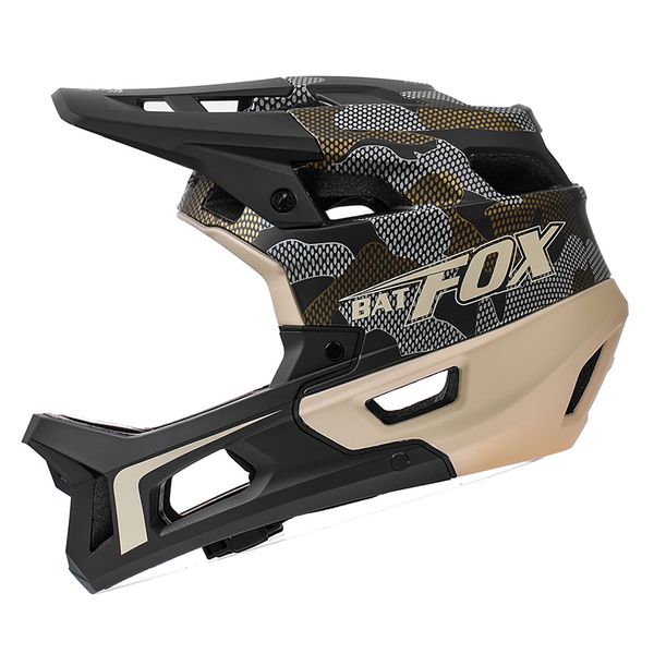 Capacetes de ciclismo Batfox MTB Full Face Capacete Adulto DH Downhill Bike Casco Bicicleta Off-Road Capacete de Segurança Mountain Bike BMX Full Cover Capacete 230825