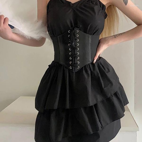 Ремни 1 шт. Женщины красочная эластичная талия Cincher Sexy Corsets Bustiers Corset Wide PU