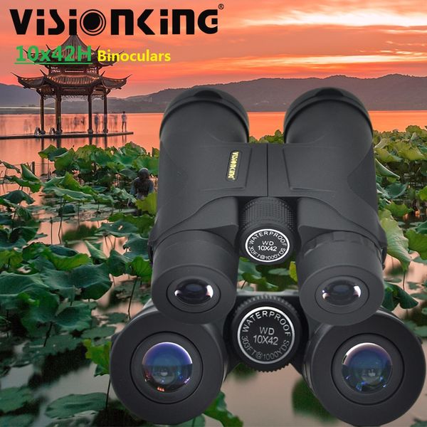 Visionking 10x42 HD Binóculos À Prova D 'Água BAK4 FMC Acampamento Ao Ar Livre Viajar Caça Poderoso Telescópio de Telhado de Longo Alcance De Caza