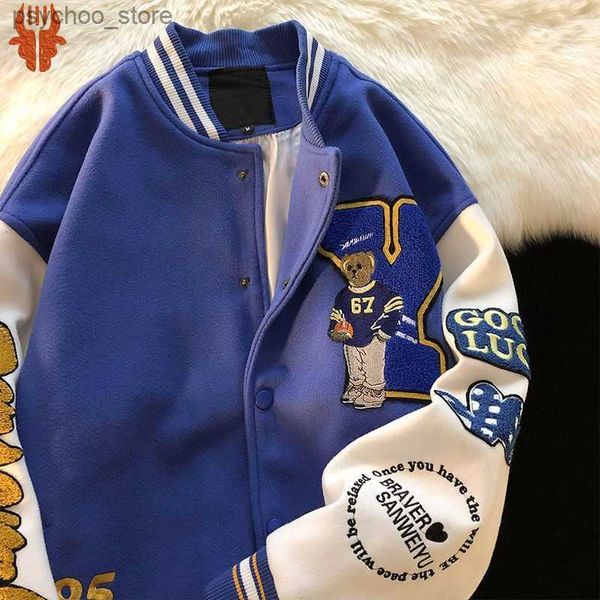 2023 New Retro American Baseball Uniform Jacket Uomini e donne Hiphop Primavera e autunno Trend allentato Oversize Street Couple Jacket Q230826