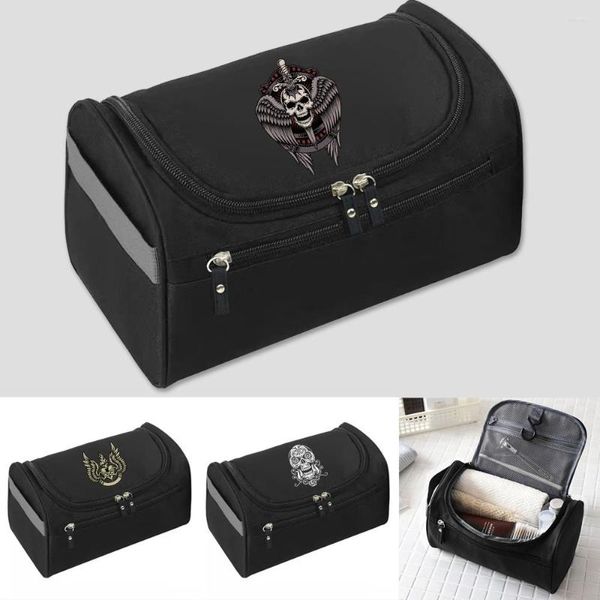 Kosmetiktaschen, Reisen, für Damen, Make-up, Totenkopf-Serie, Tasche, Toilettenartikel, Organizer, wasserdichte Aufbewahrung, zum Aufhängen, für Badezimmer, Wäsche