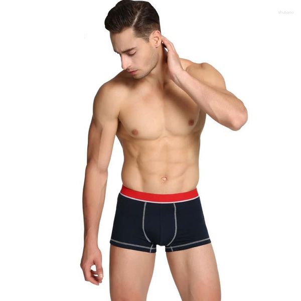 Cuecas masculinas boxers roupa interior algodão 2023 marca shorts macio respirável M-2XL calcinha masculina saudável