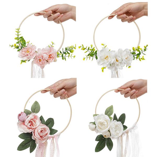 Altri articoli per feste per eventi Fiore artificiale con anello in legno Matrimonio Damigella d'onore Fioritura fatta a mano all'aperto Simulazione sposa Mariage Bouquet Rose 230825