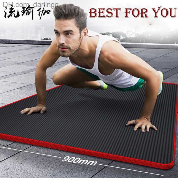 Tappetini yoga antiscivolo NRB spessi di alta qualità da 200 cm 15 mm per fitness pilates palestra home fitness campeggio pad insapore Q230826