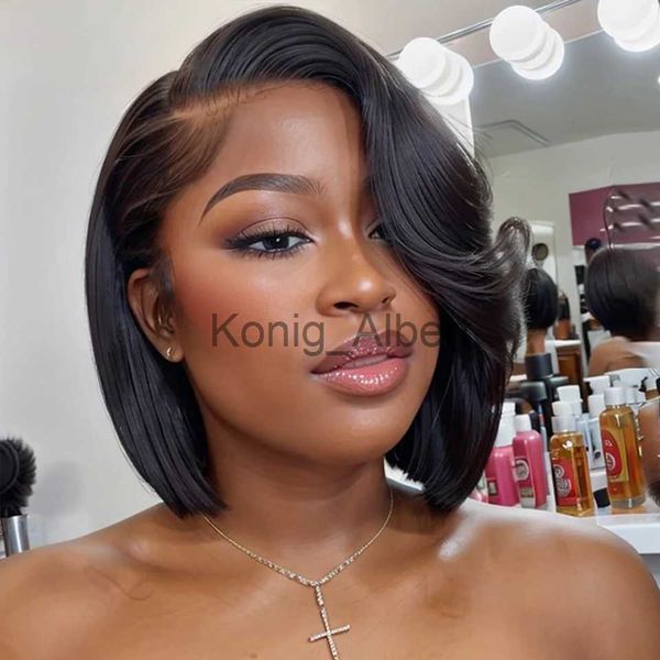 Perucas sintéticas Rebecca curto bob peruca com franja parte lateral bob perucas de cabelo humano para mulheres negras naturais preto barato colorido perucas de cabelo brasileiro x0826