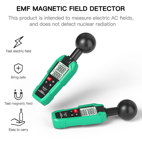 Testadores de radiação Medidor EMF de alta precisão Testador de campo eletromagnético Medidor de teste de radiação eletromagnética Display digital LCD de 2 polegadas 230825