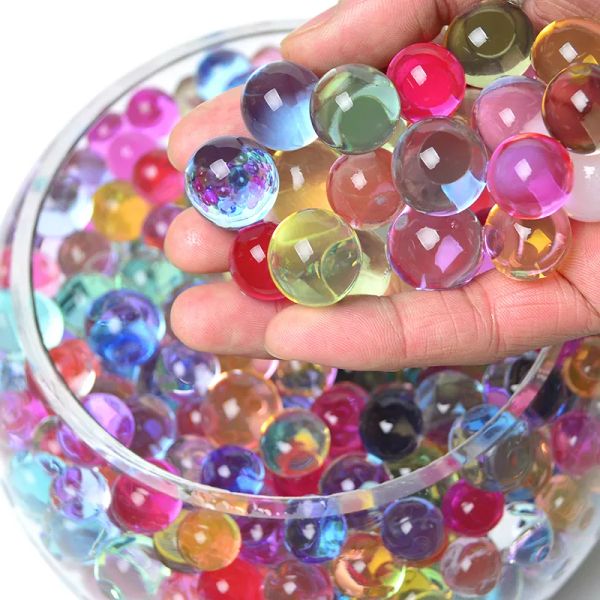 Perle di acqua assorbente Perline di cristallo Ricarica Magic Growing Jelly Bead Giocattoli sensoriali e decorazioni Decorazione vaso di fiori 1.5-2.0MM