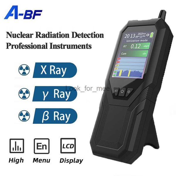 A-BF Contador Geiger Detector de radiação nuclear portátil X Y e -Ray Detector recarregável Detector de contaminação ionizante HKD230826