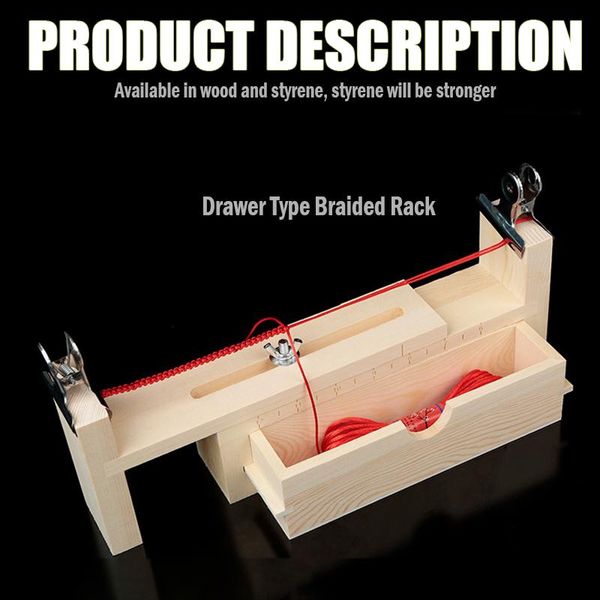 Ausrüstungen DIY Holz/Styrolarmband geflochtene Werkzeuge Natural Holz Schmuck Seil handgefertigtes Knitter geflochten