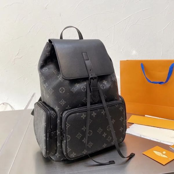 Saco de designer de alta qualidade mulheres moda mochila homens viagem back pack clássico flor marrom preto grade lona parquet couro satchel homem mulher mochilas bolsa