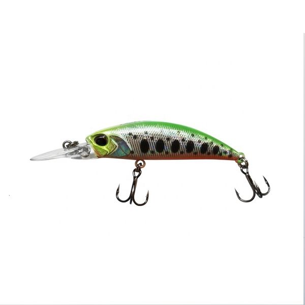 Yemler lutac minnow sert plastik cazibesi 3d gözler batıyor 9 renk 55mm 3 8g balıkçılık tiz kancaları 230825