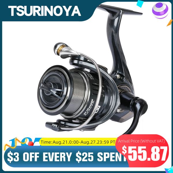 Acessórios de pesca Tsurinoya 187g Ultra Light Spinning Reel RANGER 2000S 2500S 3000S Carretel raso Long Casting Sea Pike Bass Wheel 230825