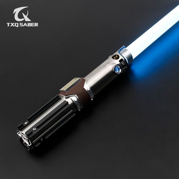 Bastoncini luminosi a LED TXQSABER Luke EP9 NeoPixel Spada laser liscia Impugnatura in metallo Proffie 22 Scheda 288 pezzi Lama Personalizzata Cosplay Jedi Spade laser 230825