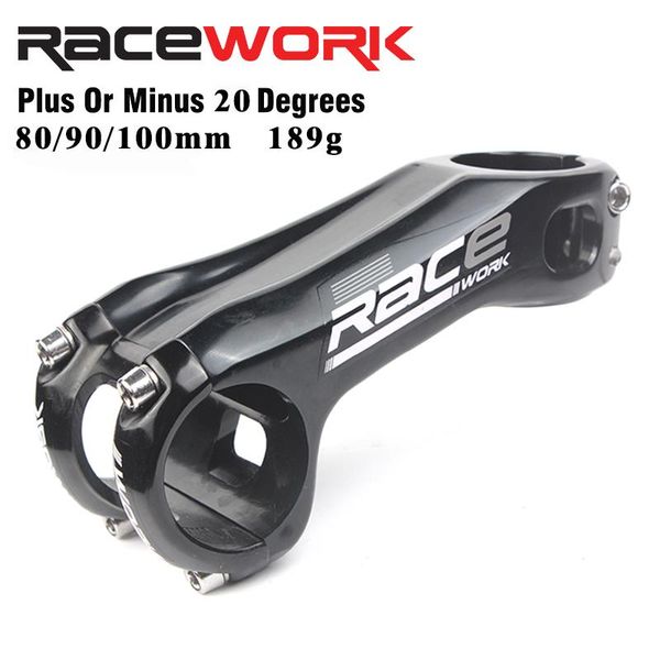 Skewers Racework MTB Road Bike Stem 31.8*80/90/100mm Ultralight CNC Mountain Bicycle a 20 gradi Alti luminosi XC AM DH STEM