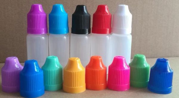 wholesale Flacone con ago stile morbido con spedizione veloce Flaconi con contagocce in plastica da 5/10/15/20/30/50 ml Presa di fabbrica con tappi a prova di bambino