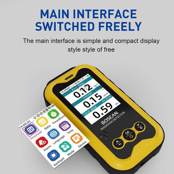 BOSEAN Detector de radiación nuclear Contador Geiger Rayos X Radioactividad Beta Gamma Monitor de tasa de dosis Gráfico de tendencia Análisis de datos de PC HKD230826
