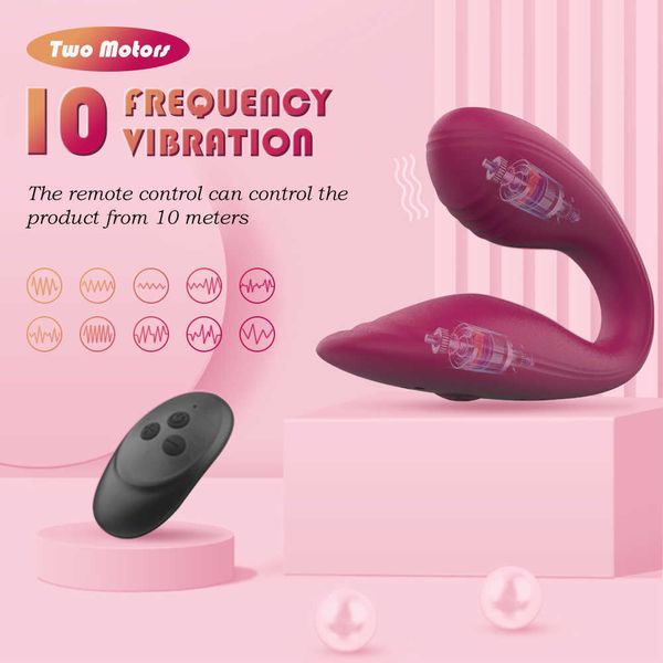 Vibrators nxy Отдаленное вибратор для клитора женщина G Spot Anal Wogina Massage Вибрирующие женские трусики дилдо секс -игрушки U формируют мастурбацию инструмент 230809