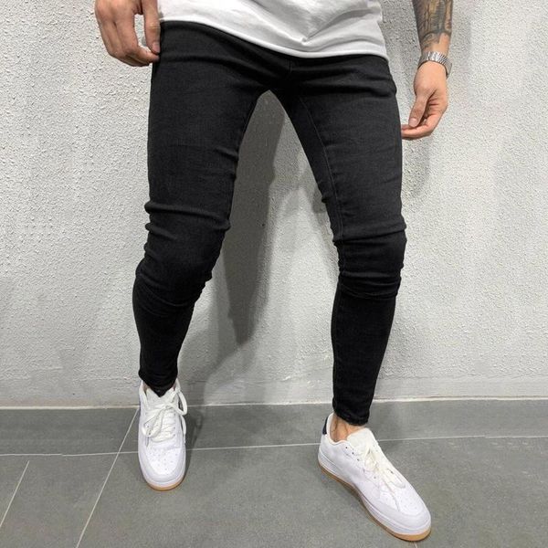 Pantaloni da uomo Casual Sport Uomo Moda Solid Bodybuilding Pantaloni a figura intera Slim Fitness Streetwear Pantaloni sportivi attillati da uomo