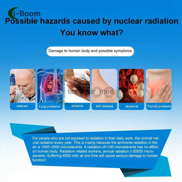 Contador Geiger Display OLED Detectores de radiação ambiental de águas residuais de efluentes nucleares X Ray HKD230826