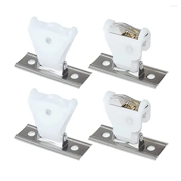 Cortina 4 Pcs Fechadura Veneziana Cortinas de Janela Substituições Cortina Romana Cabo Fechaduras de Plástico Polia Branco Pom Bambu