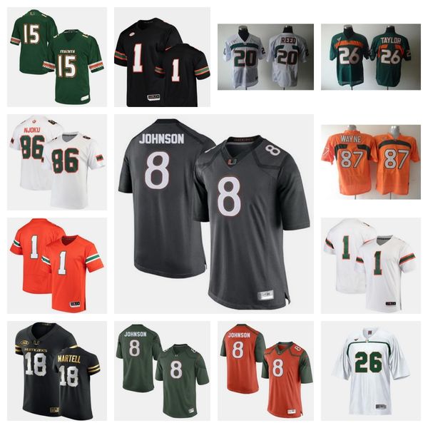 Camisa de futebol Miami Hurricanes 60 Zion Nelson 23 K.J.Cloyd 4 Colbie Young 58 Branson Deen 30 Borregales 52 Luis Cristobal 7 Davonte Brown 55 Matt Lee 38