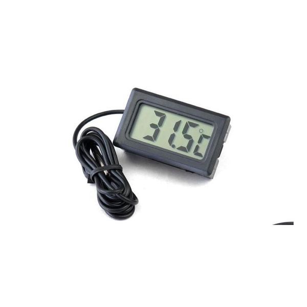 Outros instrumentos de análise de medição Atacado Professinal Mini Digital LCD Sonda Aquário Geladeira Zer Termômetro Termógrafo Tem Ot6Ch