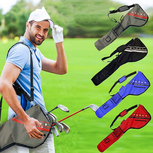 Outros produtos de golfe Dobrável Club Bag Mini Soft Ajustável Strap Practice Capacidade Embalado 7/10 Clubes Ombro 230826