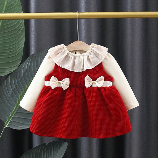 Conjuntos de roupas outono bebê meninas roupas roupas criança princesa camiseta vestido 2pcs para o primeiro aniversário conjunto 230825