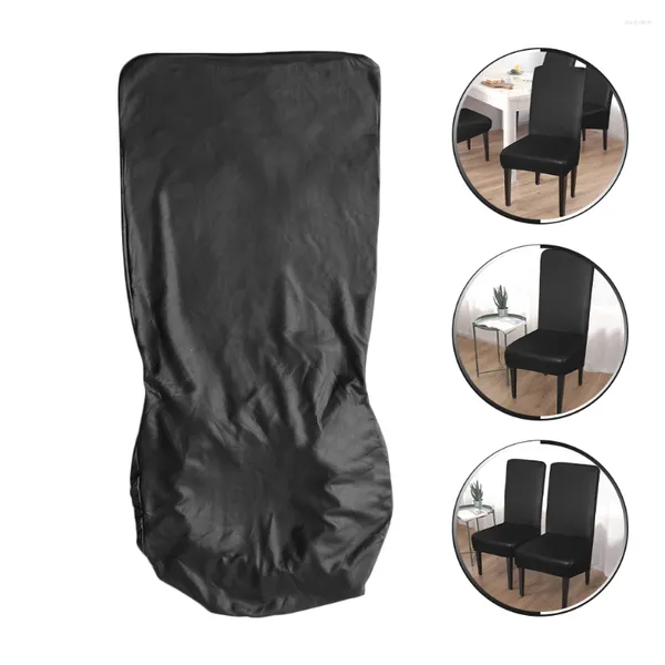 Capas de cadeira capa impermeável decoração de assento pu proteção casa decorações de mesa de casamento encosto falso jantar suprimentos almofada simples