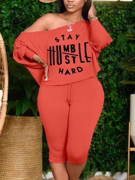 Mulheres Plus Size Tracksuits LW Plus Size Figura Borboleta Carta Imprimir Calças Soltas Definir Um Ombro TeeSheath Stretch Calças Combinando Roupas Para Mulheres 230825