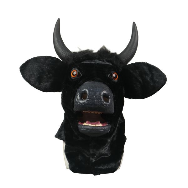 Party Masken Cosplay Tiermaske Kuh Offener Mund Bewegliches Gesicht Latex Bull Halloween Maske Maskerade Party Erwachsene Prop 230825