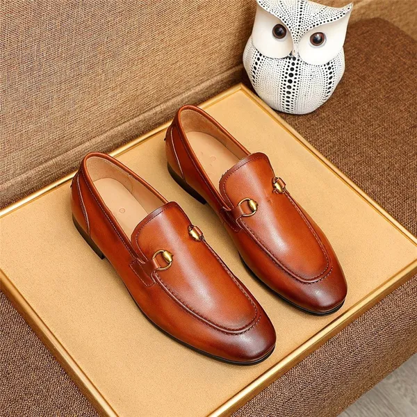 7 modelo deslizamento em sapatos de designer masculino oxfords moda negócios vestido de luxo sapatos masculinos 2023 novo clássico couro ternos masculinos sapatos