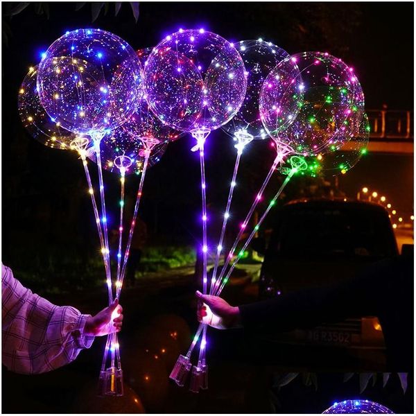 Decorazione per feste Led Bobo Palloncino String Light Decor per Natale Halloween Compleanno Palloncini Consegna a domicilio Giardino domestico Festivo Sup Otiek