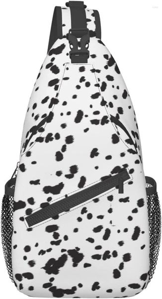 Рюкзак Dalmatian Dog Print Sling Sling Bag Подарки для путешествий по пешеходным груди Daypack кошельки плечо женщины мужчины