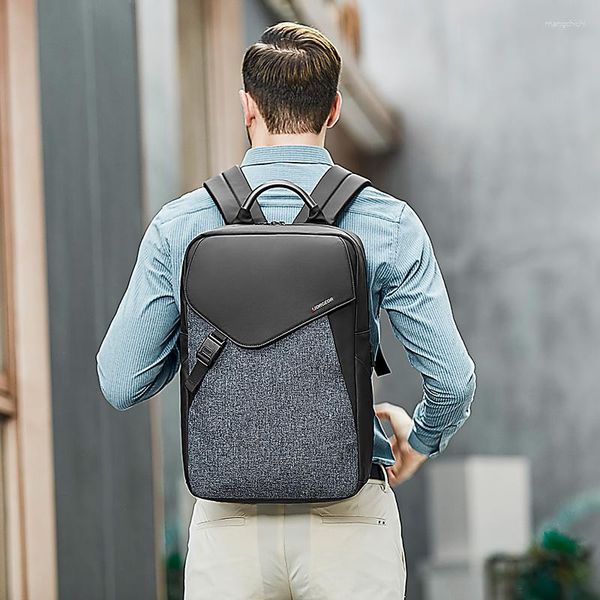 Rucksack, langlebig, USB-Aufladung, für Reisen, Herren, Business, wasserdicht, Schultasche, große Kapazität, 15,6 Laptop-Rucksäcke, Mochilas-Rucksack