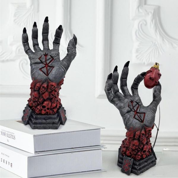 Objetos decorativos Figurinhas Berserk Figura Mão de Deus Estátua Anime Artesanato Resina Ornamento Halloween Esqueleto Decoração Adereços Assustadores 230825