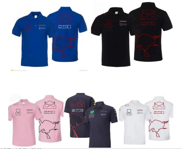 nova camisa POLO da equipe F1 Fórmula 1 de manga curta com o mesmo personalizado