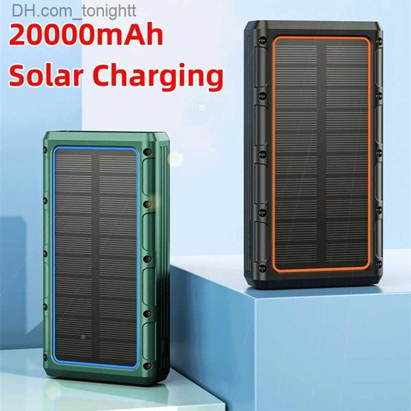 Беспроводное зарядное устройство Qi Solar Power Bank 20000 мАч с Bluetooth-динамиком для 14 Samsung Powerbank с быстрой беспроводной зарядкой Q230826