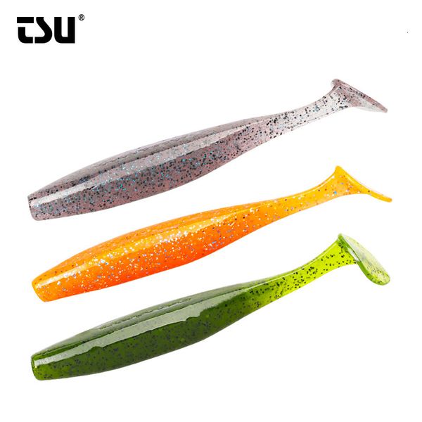 Приманки приманки Tsurinoya тяжелый T Tail Wormbait 89 мм 6G 12pcs Dancer Predator Soft Fishing приманка Добавить аромат универсальная приманка Wobbler 230825