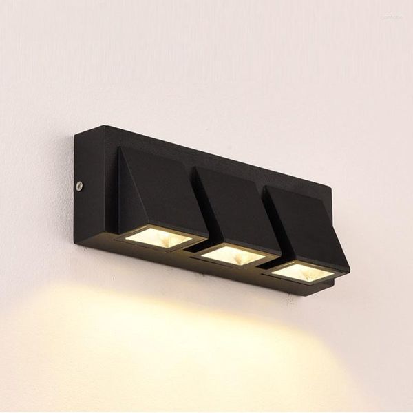 Lámpara de pared moderna minimalista LED aplique de aluminio IP65 impermeable escaleras para el hogar dormitorio cabecera baño decoración de luz